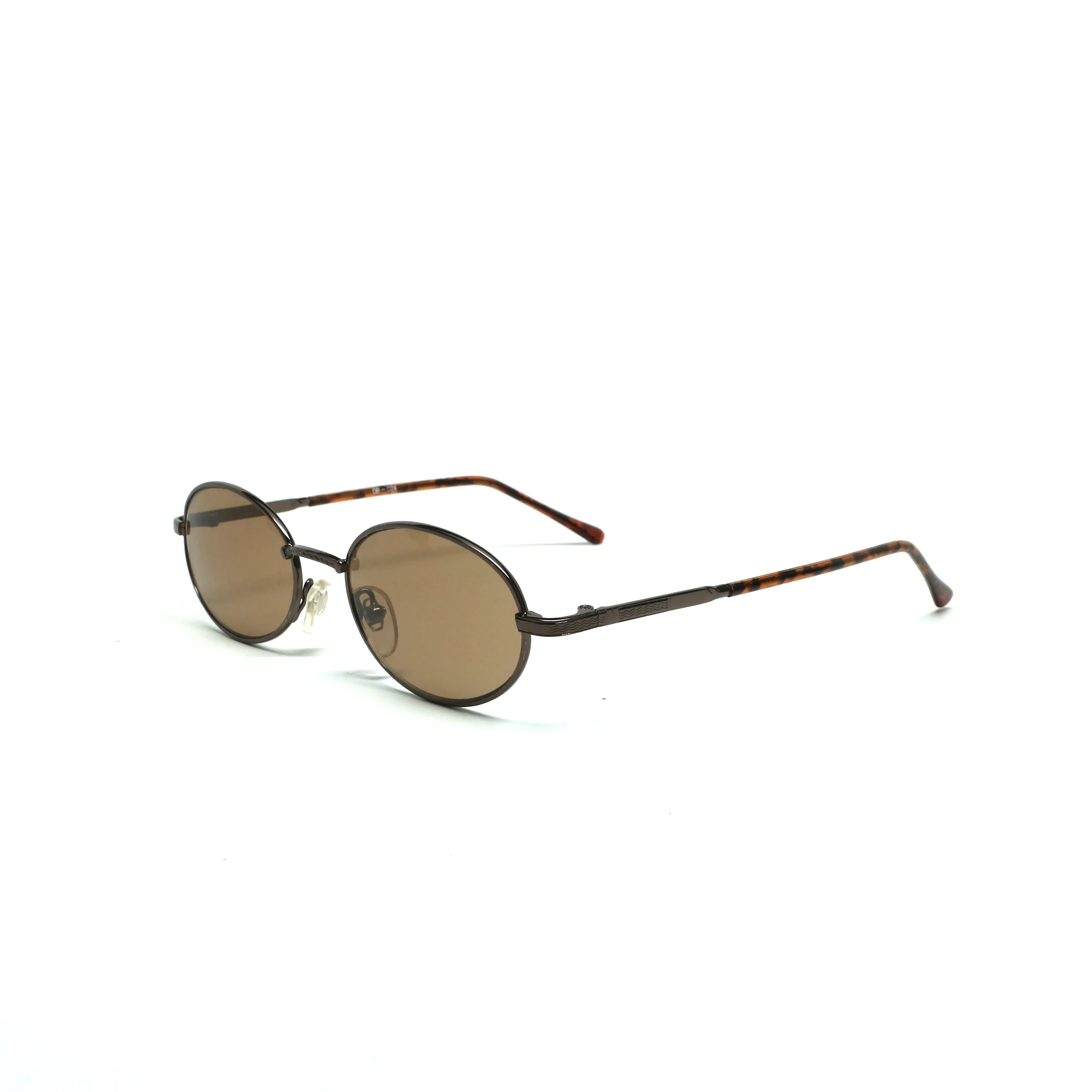 //Style 24// 90s Standard Wire Oval Sunglasses - Bronze