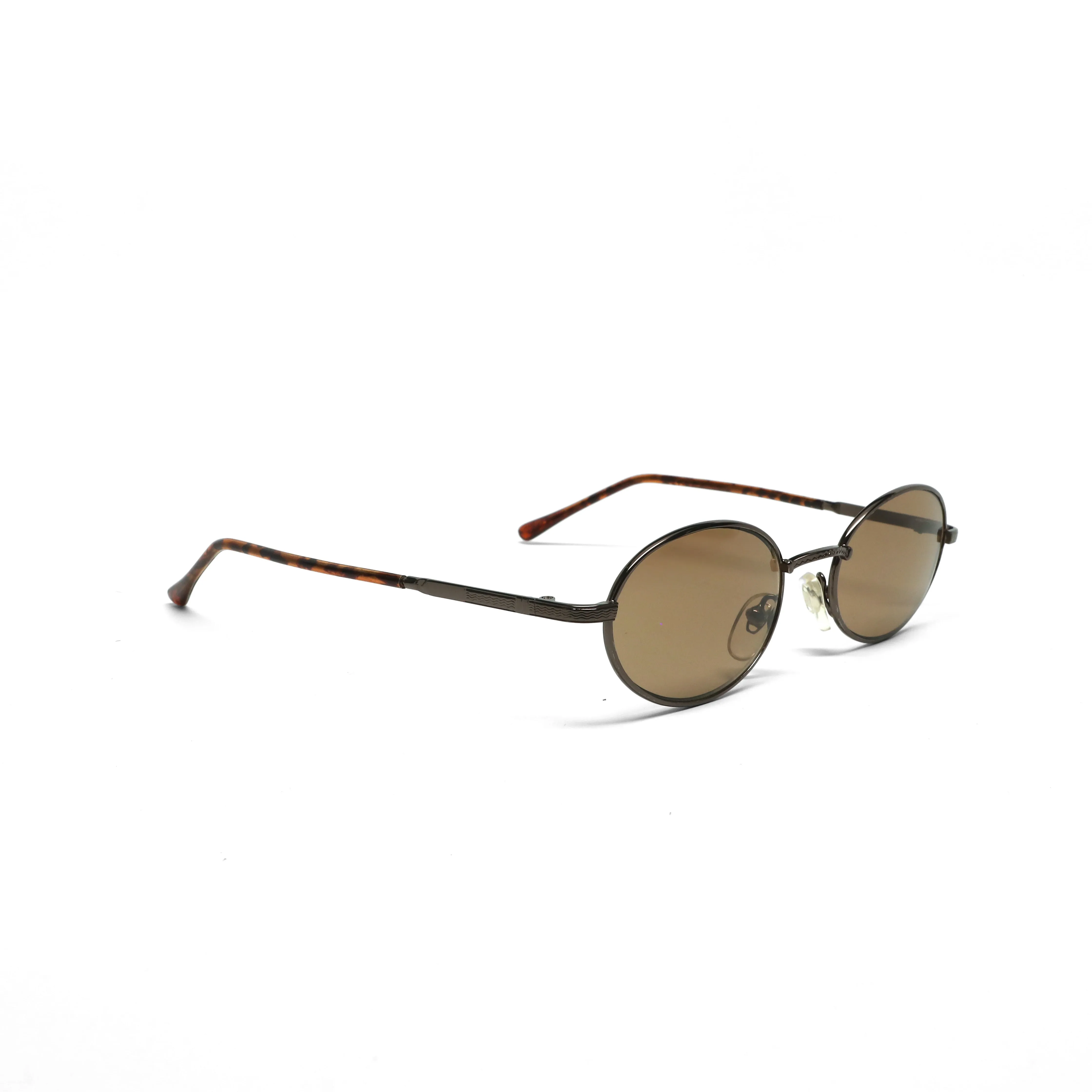 //Style 24// 90s Standard Wire Oval Sunglasses - Bronze