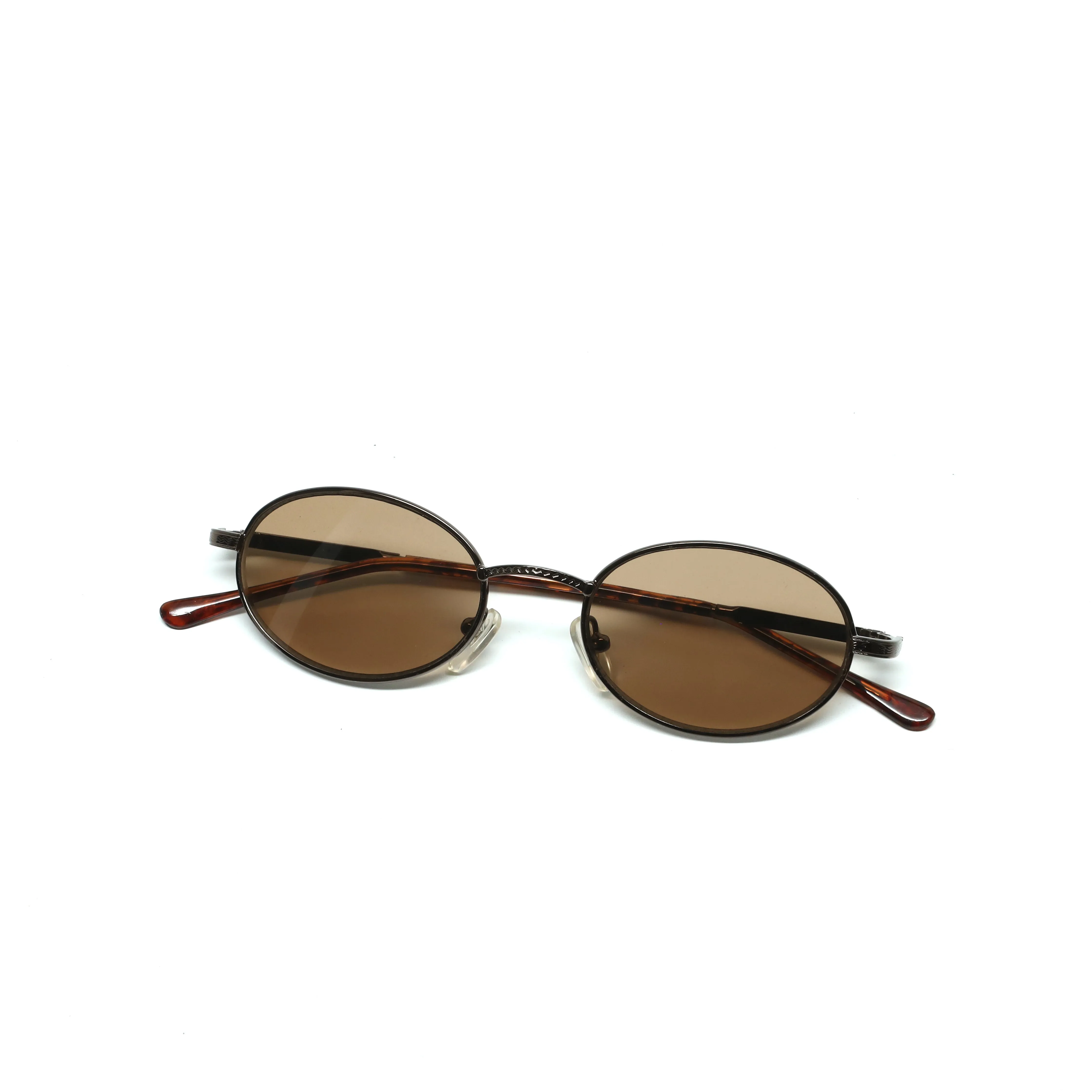 //Style 24// 90s Standard Wire Oval Sunglasses - Bronze