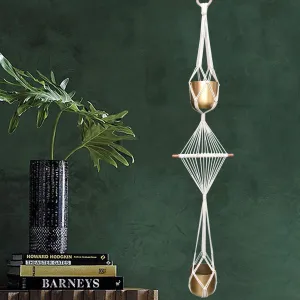 Stylish 2-Tier Macrame Plant Hanger