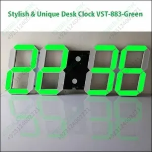 Stylish & Unique Electronic Desk Clock Vst-883-green