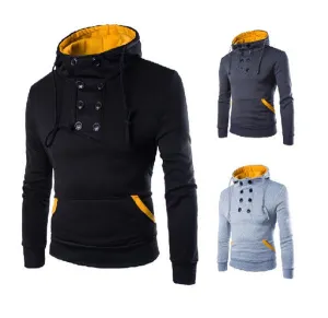 Stylish and Comfortable Men's Spring Hoodie | Polyester & Viscose Blend