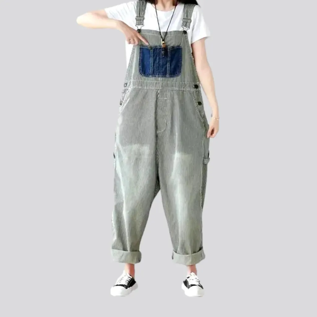 Stylish baggy denim dungaree for women