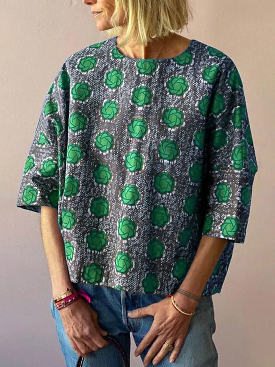 Stylish Casual Bohemian Printed T-shirt