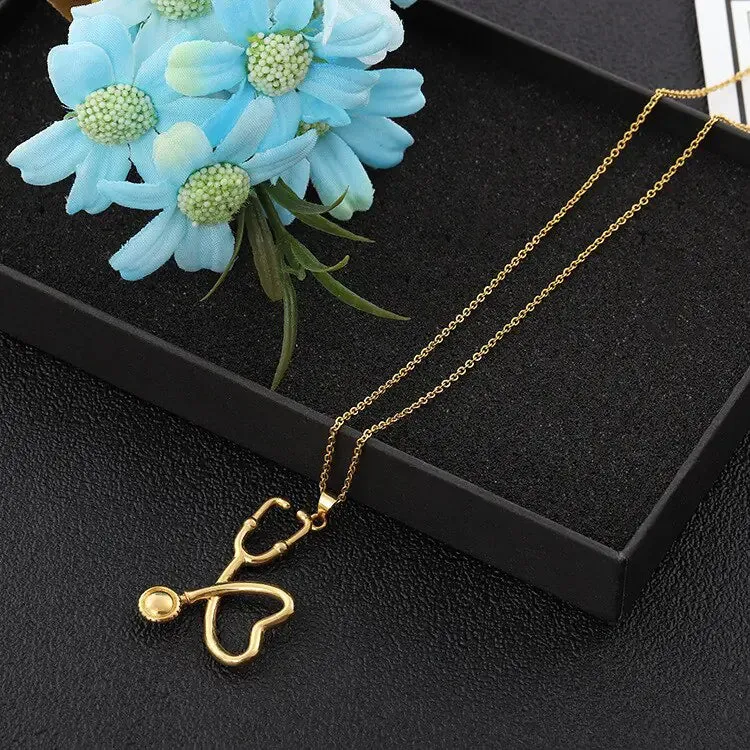 Stylish Fashion Stethoscope Pendant Necklaces