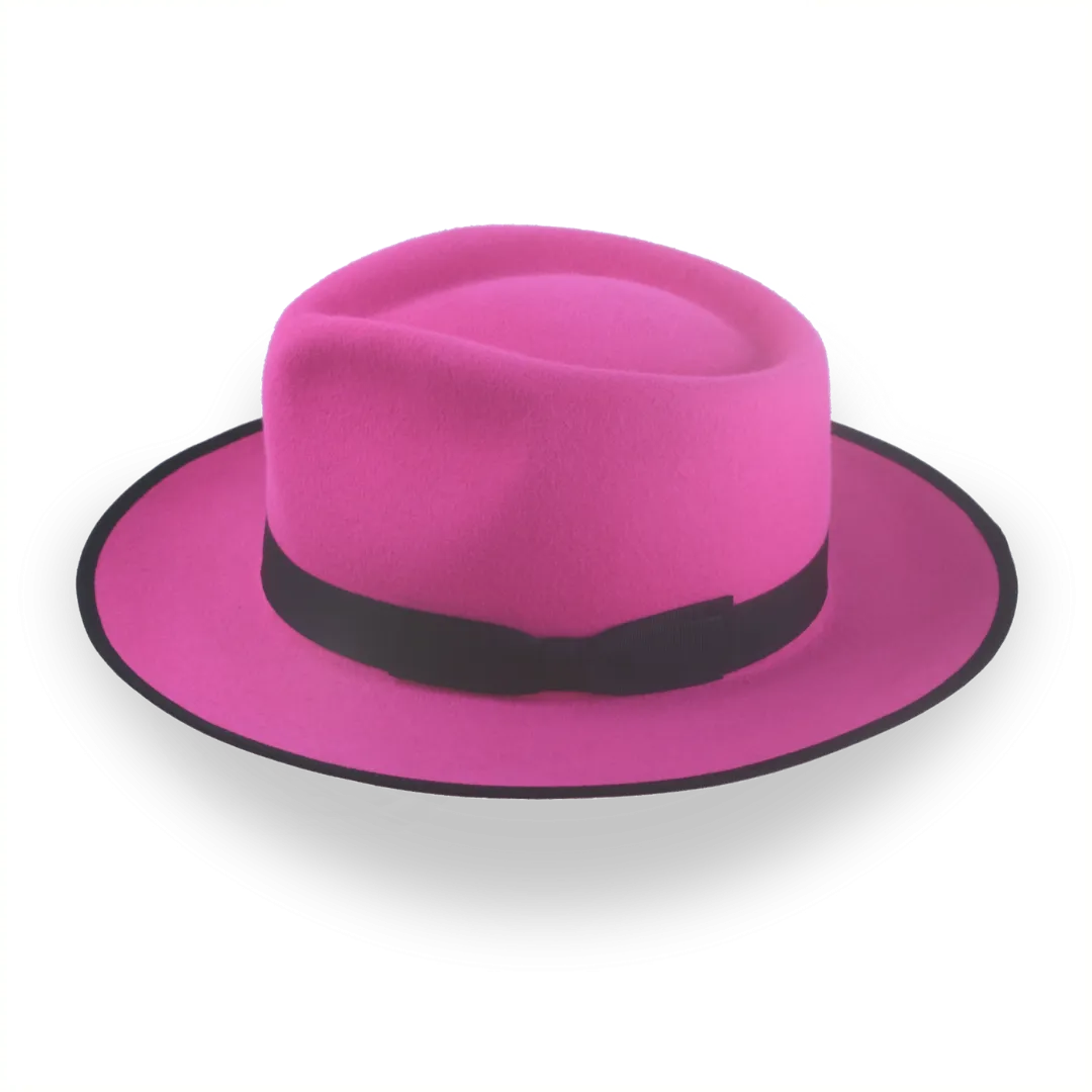 Stylish Fuchsia Fedora Hat with Custom Fit | The Equinox