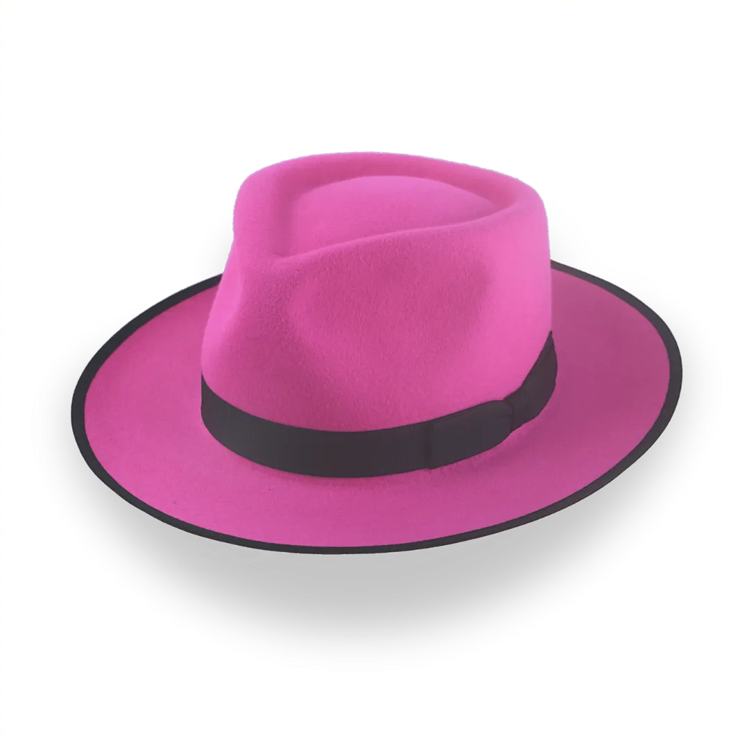 Stylish Fuchsia Fedora Hat with Custom Fit | The Equinox