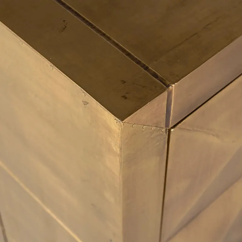 Stylish Gold Sideboard - Modern Geometric Design