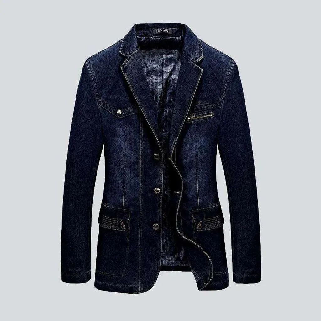 Stylish men's denim blazer