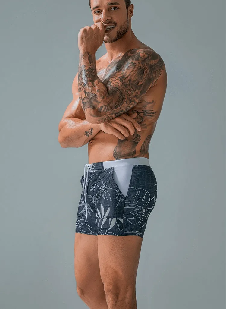 Stylish Quick Dry Men's Swim Shorts with Pockets - SF1295