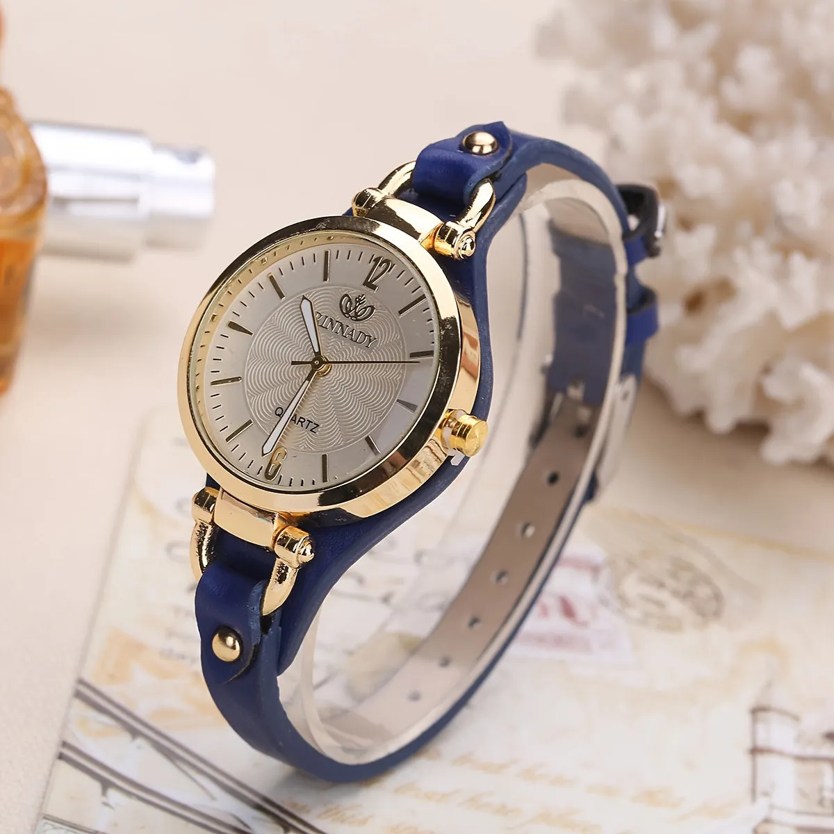 Stylish Round Quartz Bracelet Watch for Women  Girls