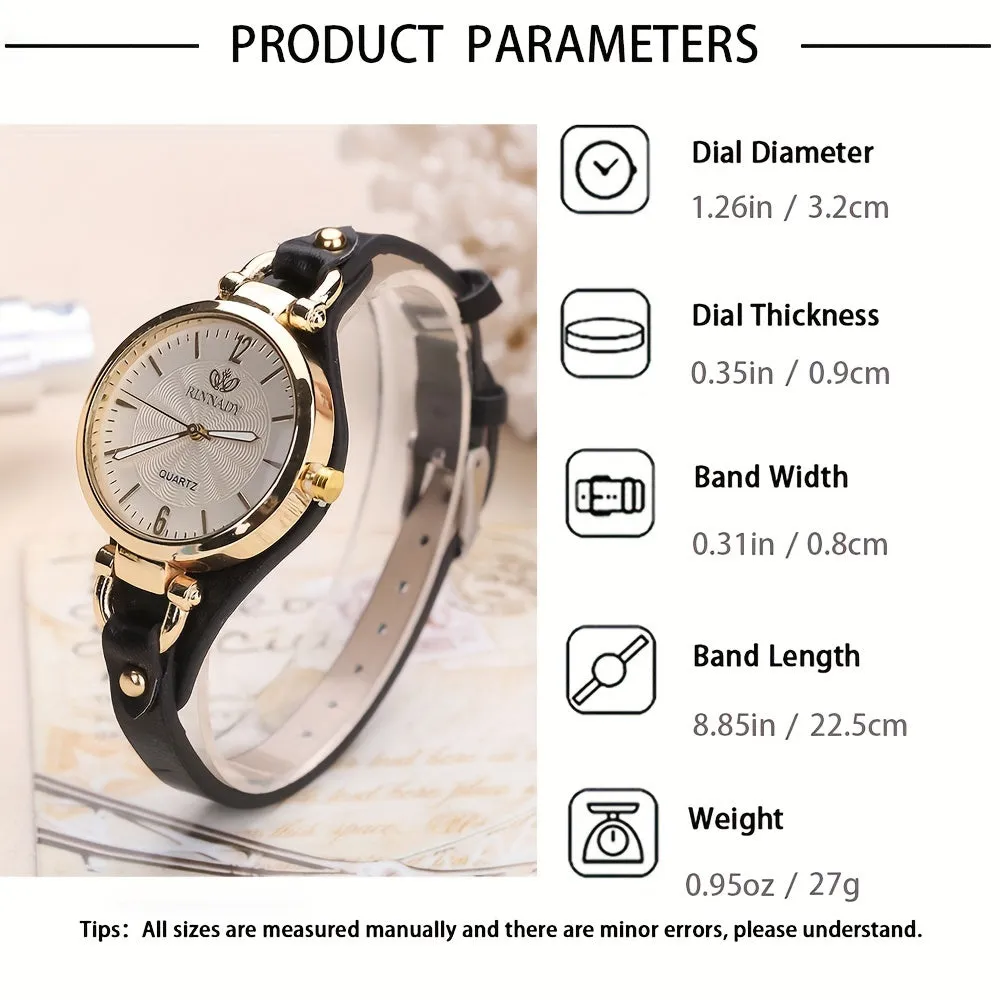 Stylish Round Quartz Bracelet Watch for Women  Girls