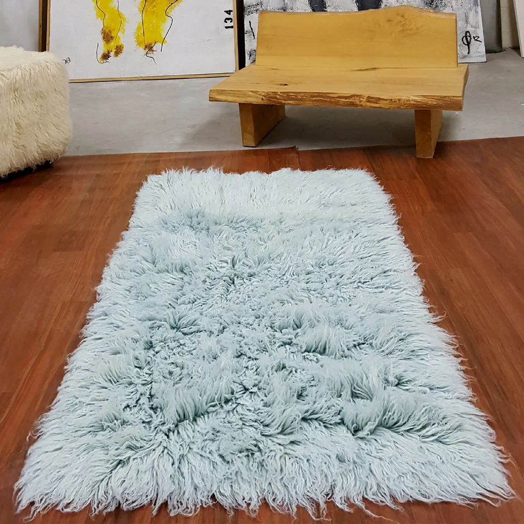 STYLISH SKY BLUE FLOKATI RUG | THICK 3.5" PILE | 3000GSM | ASSORTED SIZES