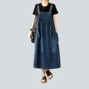 Stylish street jean dress