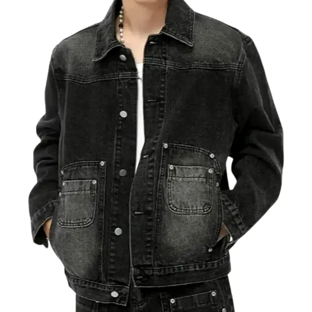 Stylish vintage men's jeans jacket