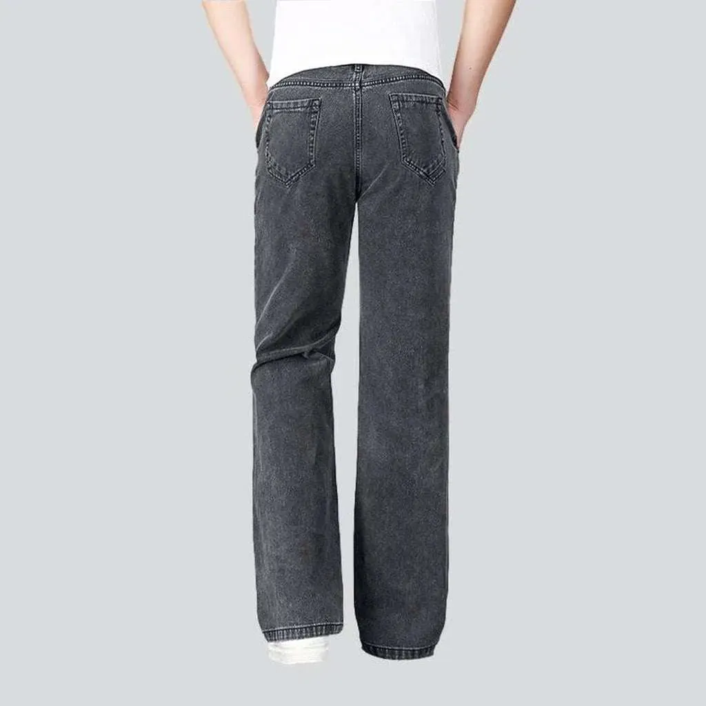 Stylish wide-leg men's jeans