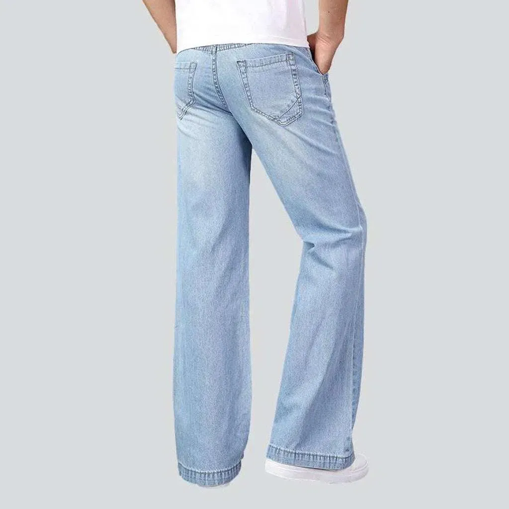 Stylish wide-leg men's jeans