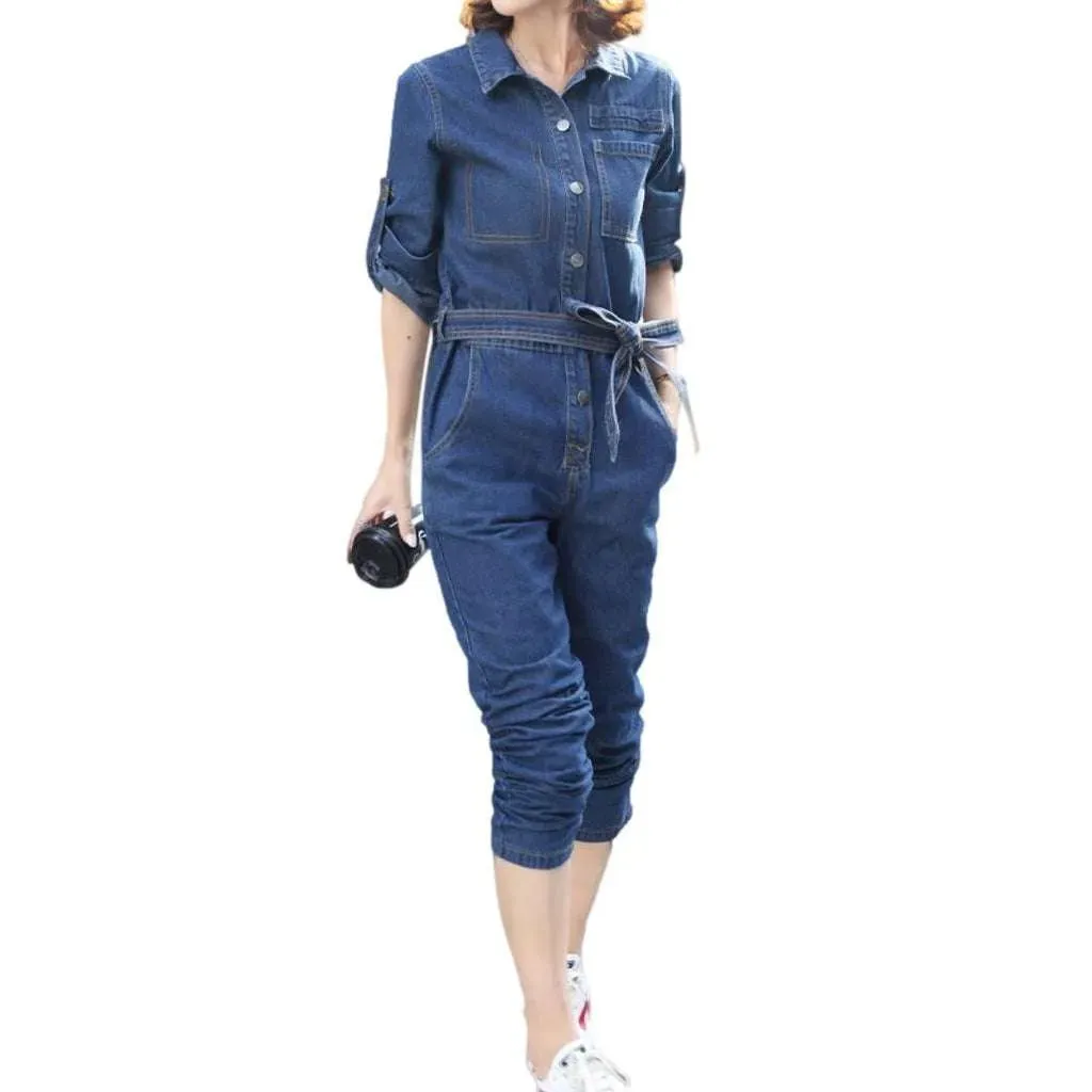 Stylish women's jean jumpsuit