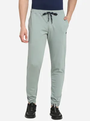 Subtle Green Solid Slim Fit Track Pant | JadeBlue