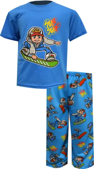 Subway Surfer Jake Blue Short Sleeve Pajamas