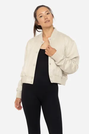 Suede Bomber Jacket