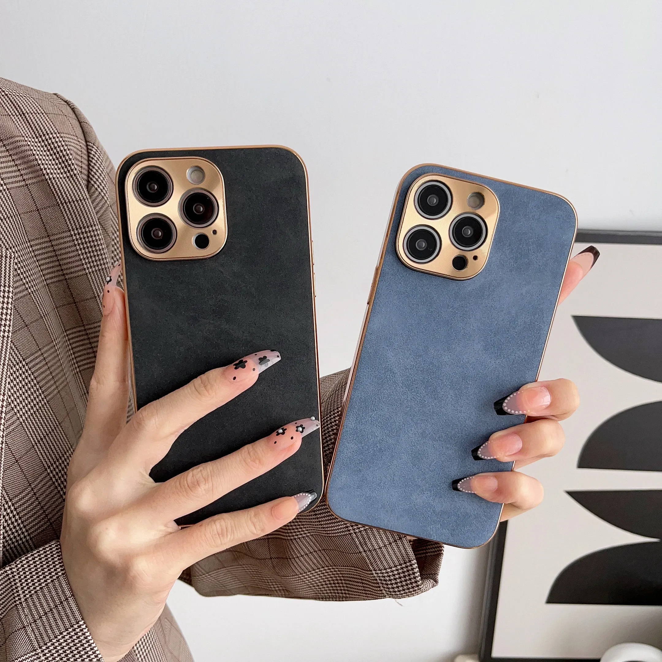 Suede Leather iPhone Case