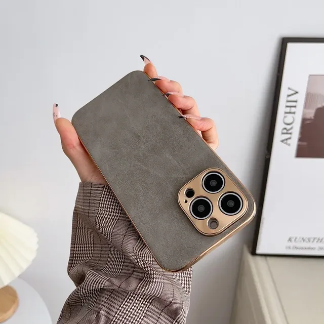 Suede Leather iPhone Case