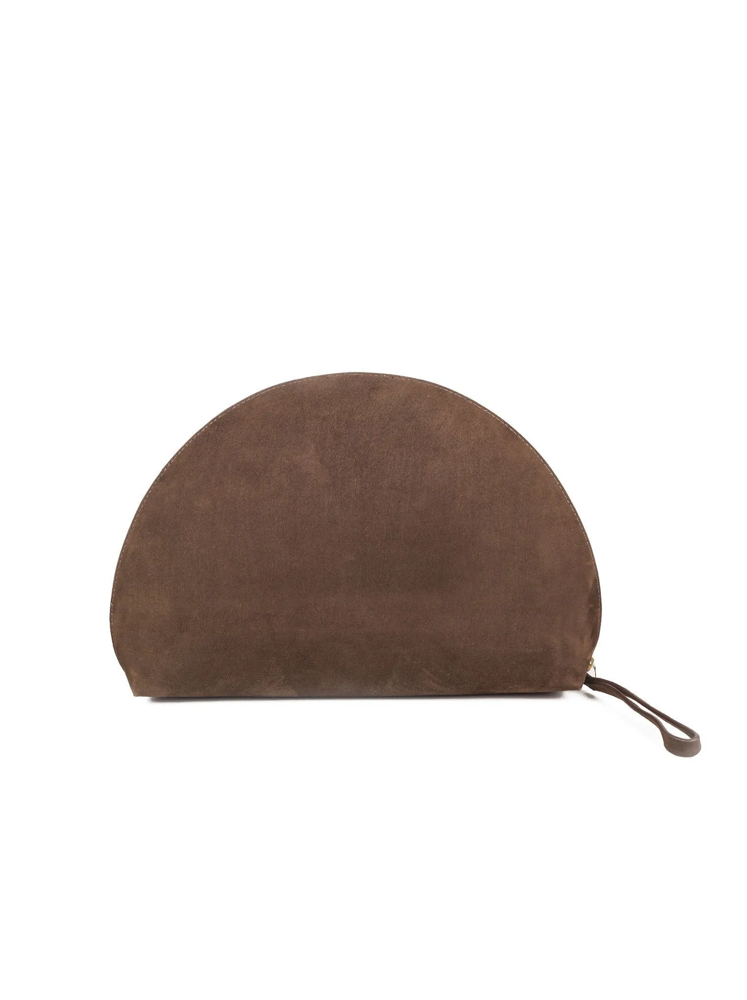 Suede Moon Clutch -Chocolate