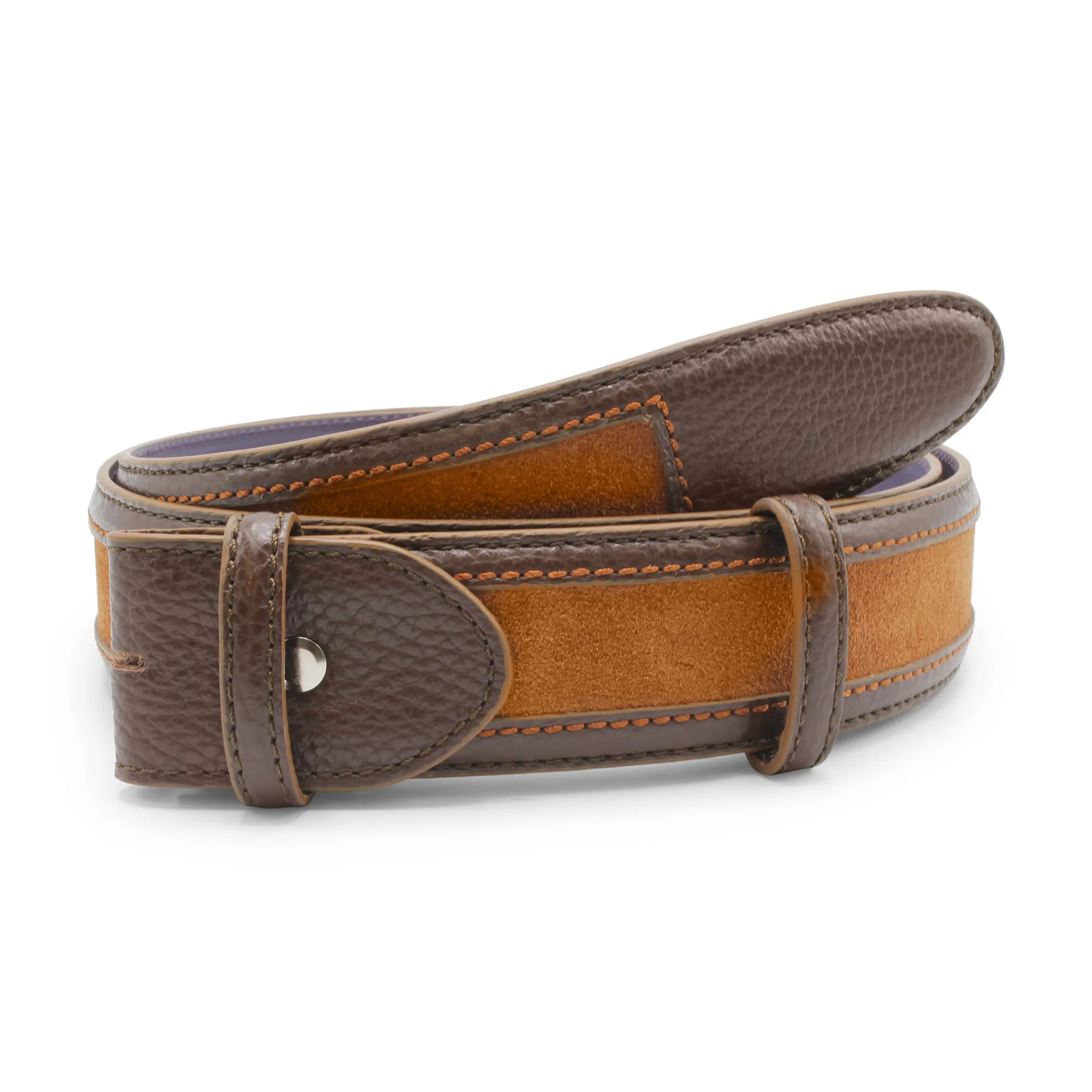 Suede/Leather Mix Coltrane Belt Strap