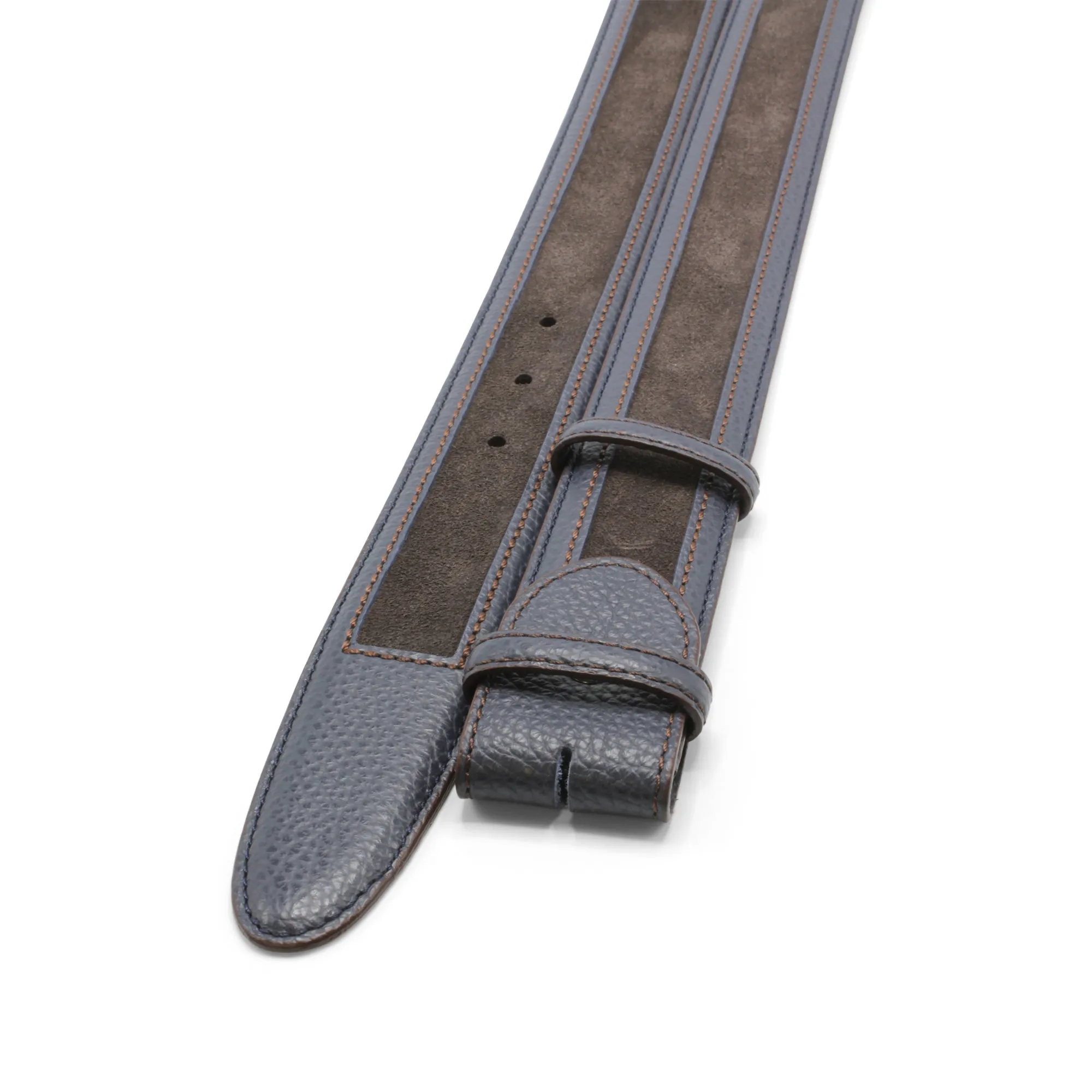 Suede/Leather Mix Coltrane Belt Strap