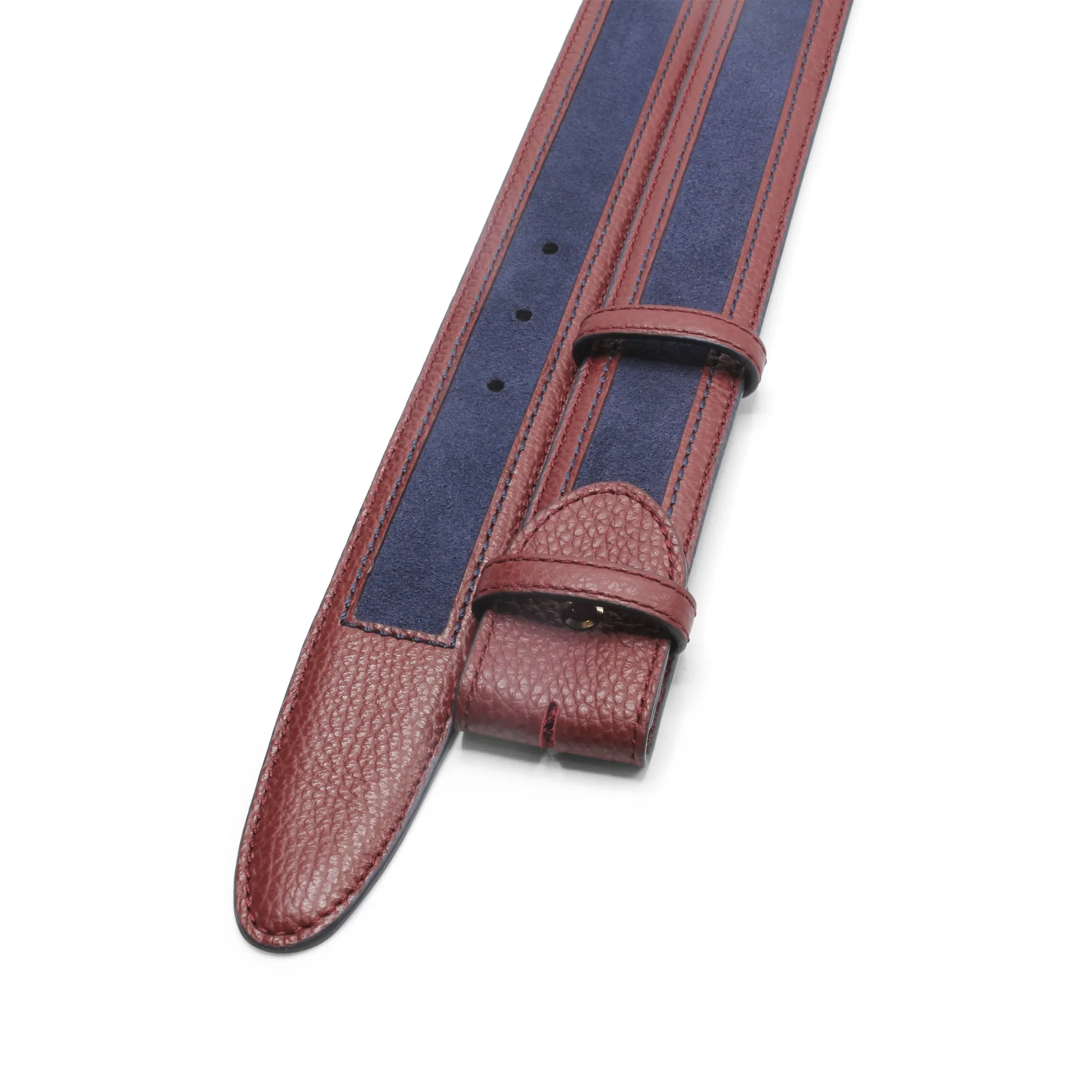 Suede/Leather Mix Coltrane Belt Strap