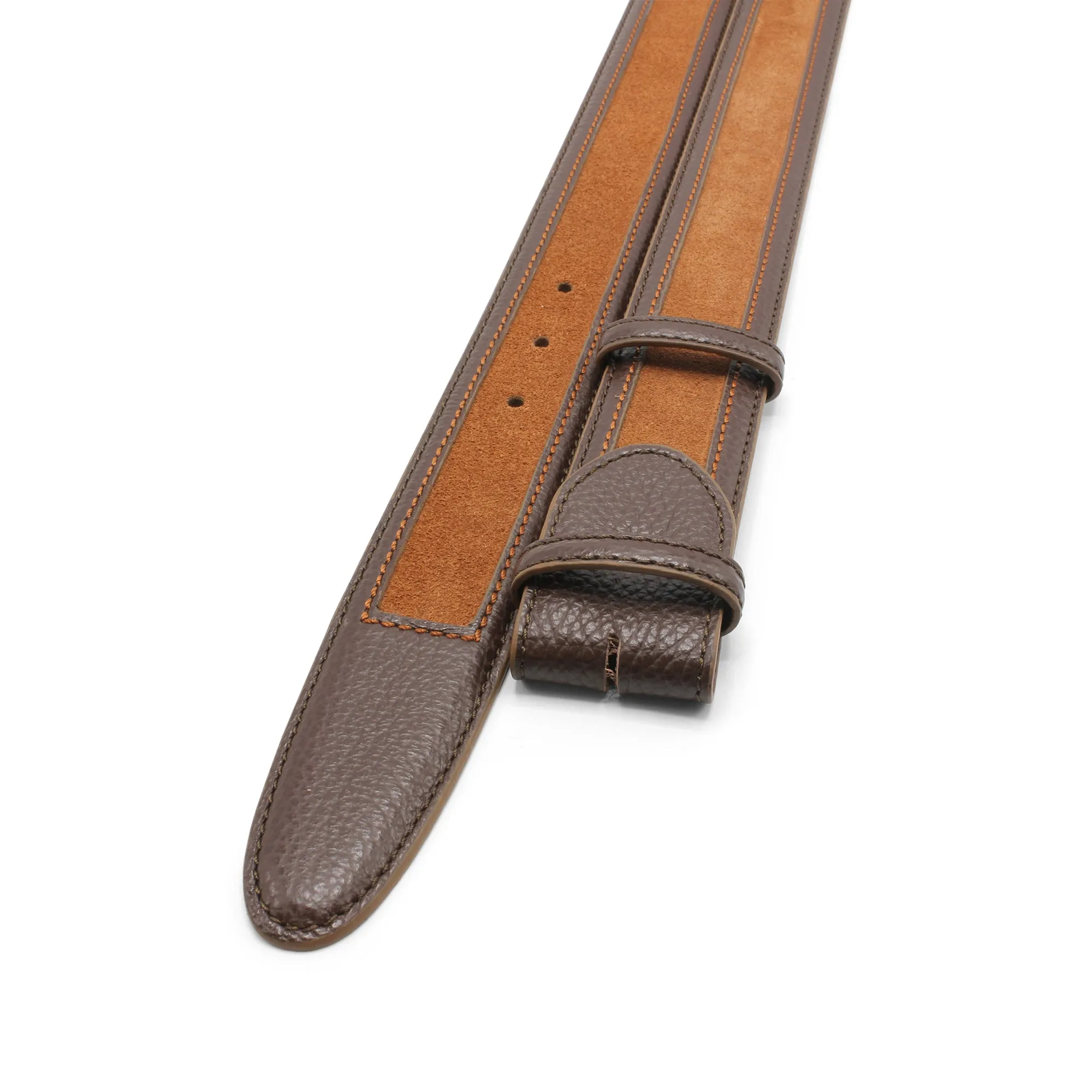 Suede/Leather Mix Coltrane Belt Strap