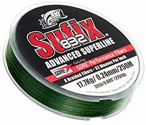 Sufix - 832 Advanced Braid - Low Vis Green - 250m