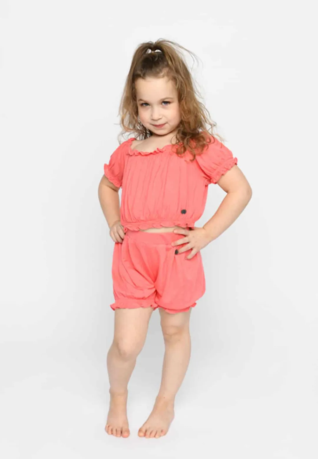 Sugar and Bruno | Children's Maryann Bloomers | Coral