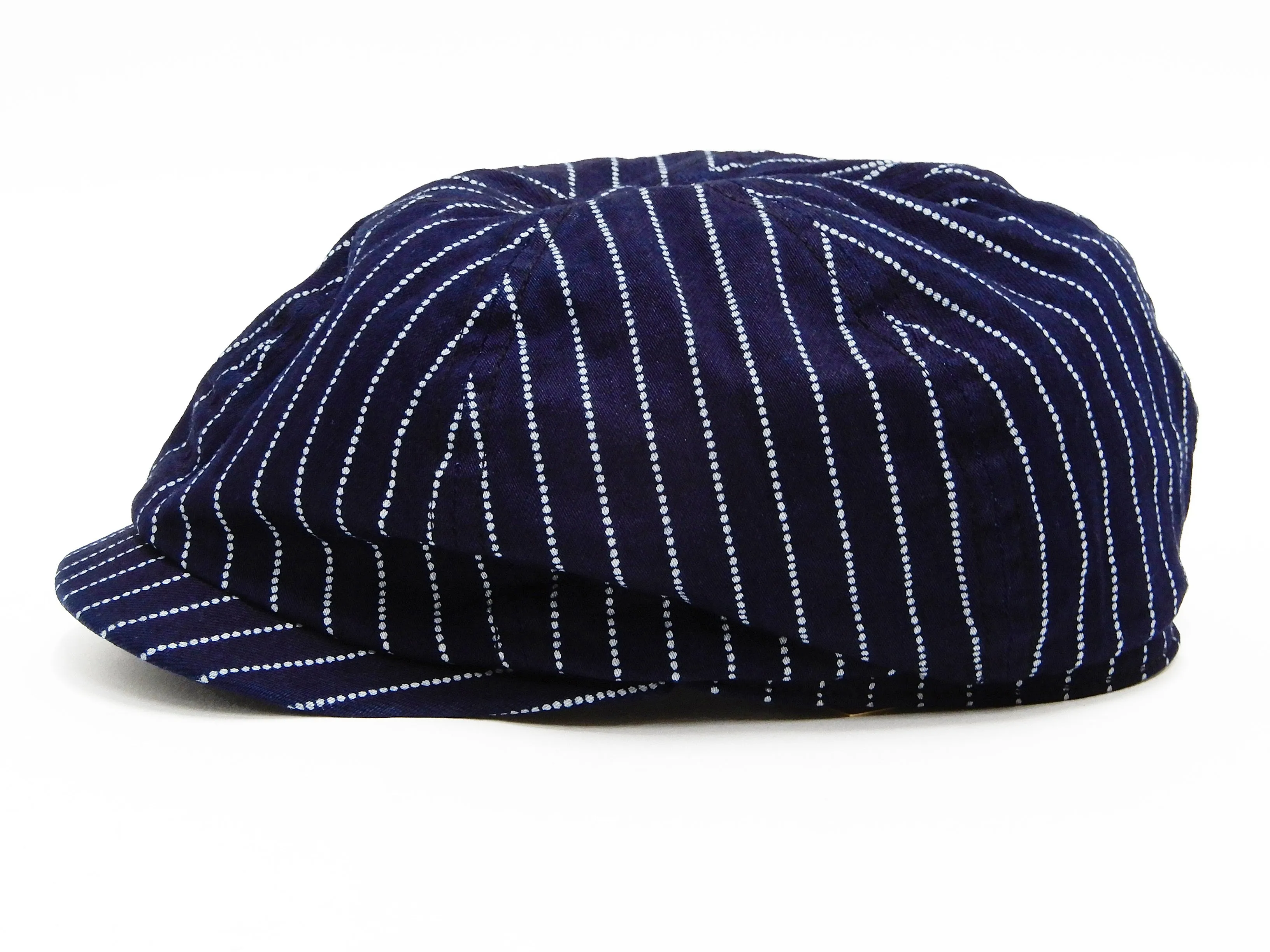 Sugar Cane Applejack Cap Men's Short Brim Wabash Striped Work Hat SC02070