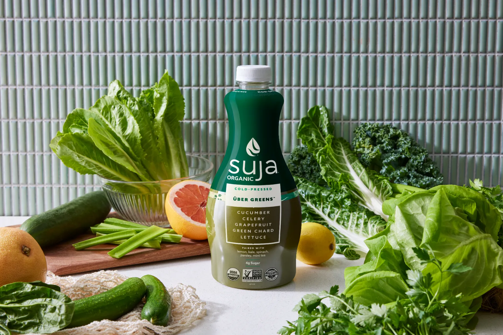 Suja Organic Cold-Pressed Uber Greens, 46 oz.