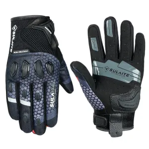 SULAITE Motorcycle Anti-fall Touch Screen Breathable Mesh Cycling Gloves, Size: XL(Black)