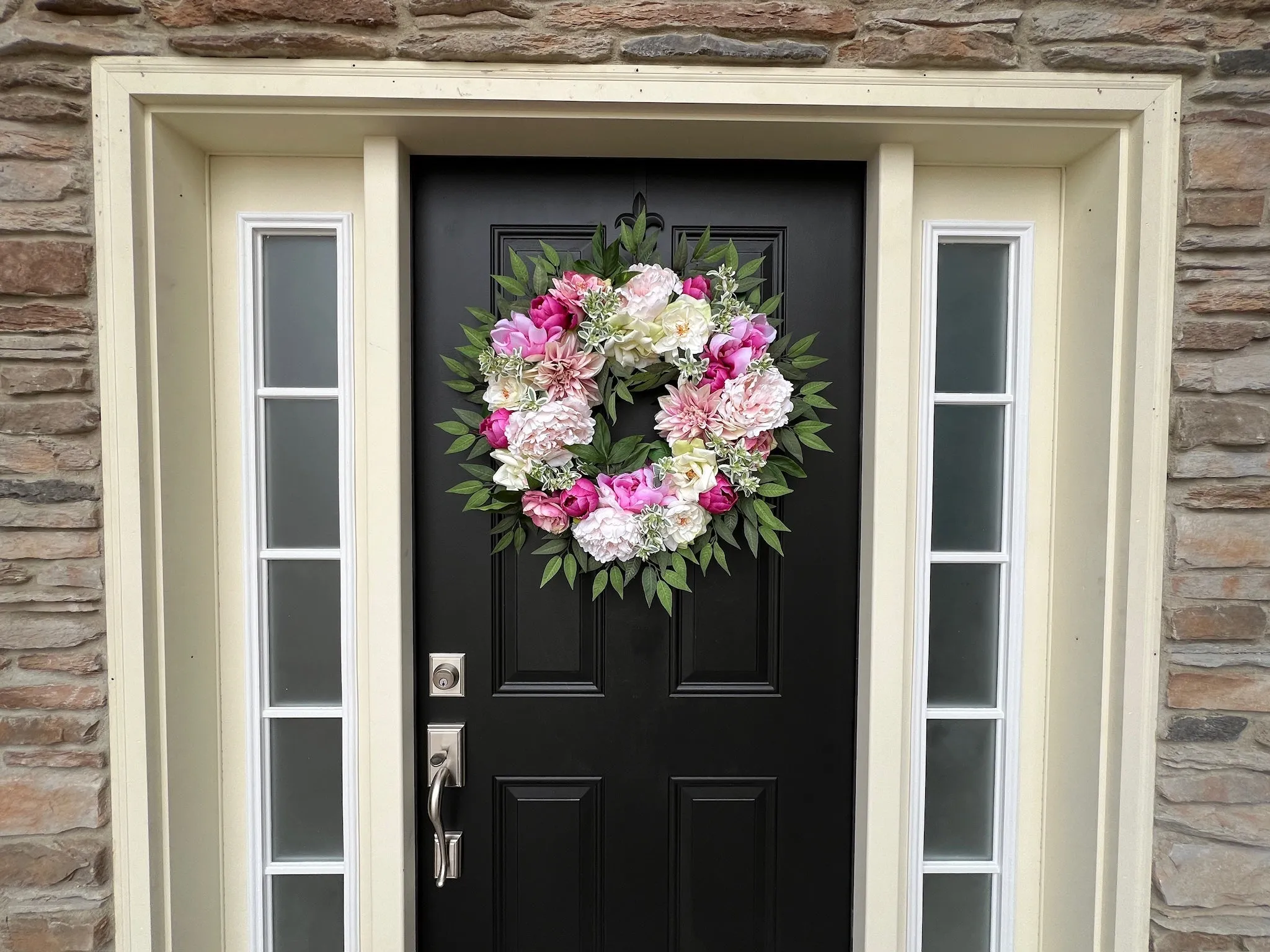 Summer Burst Wreath with Dahlias, Peonies & Magnolia Flowers