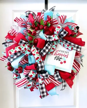 Summer Cherry Wreath (Example Only)