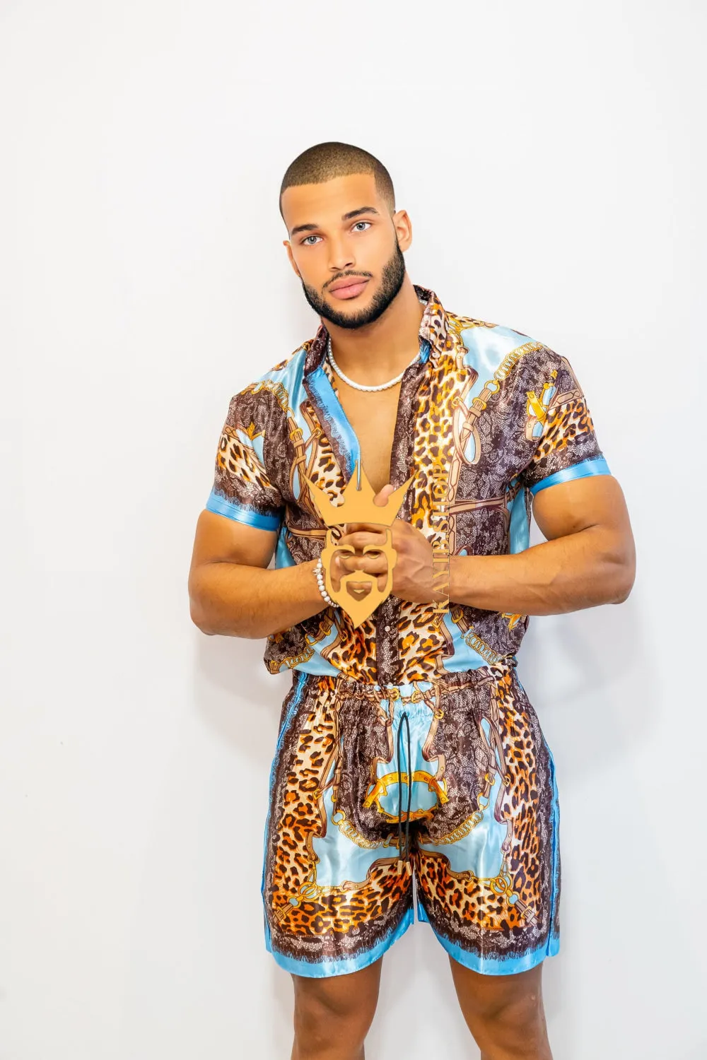 Summer Luxurious Barocco Print Set - The Ultimate Summer Silk Outfit for Men