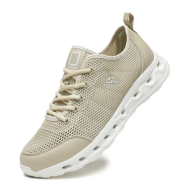 Summer mesh breathable lightweight openwork athleisure shoes