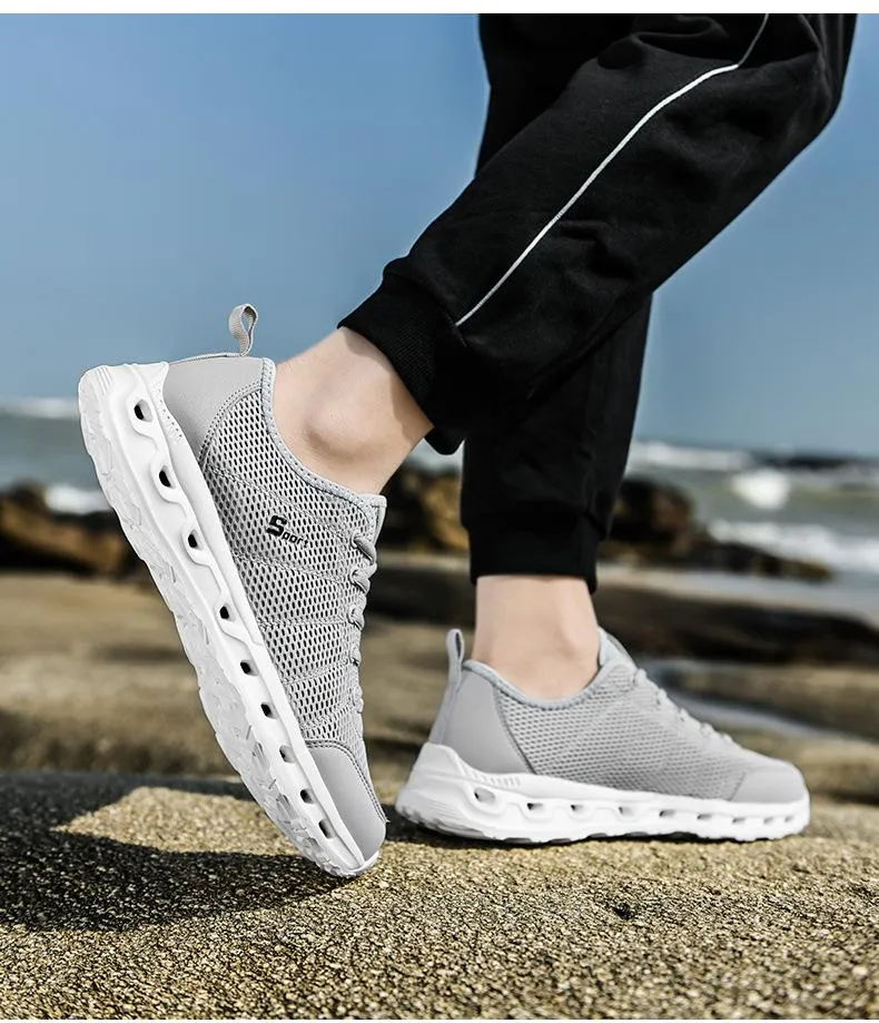 Summer mesh breathable lightweight openwork athleisure shoes