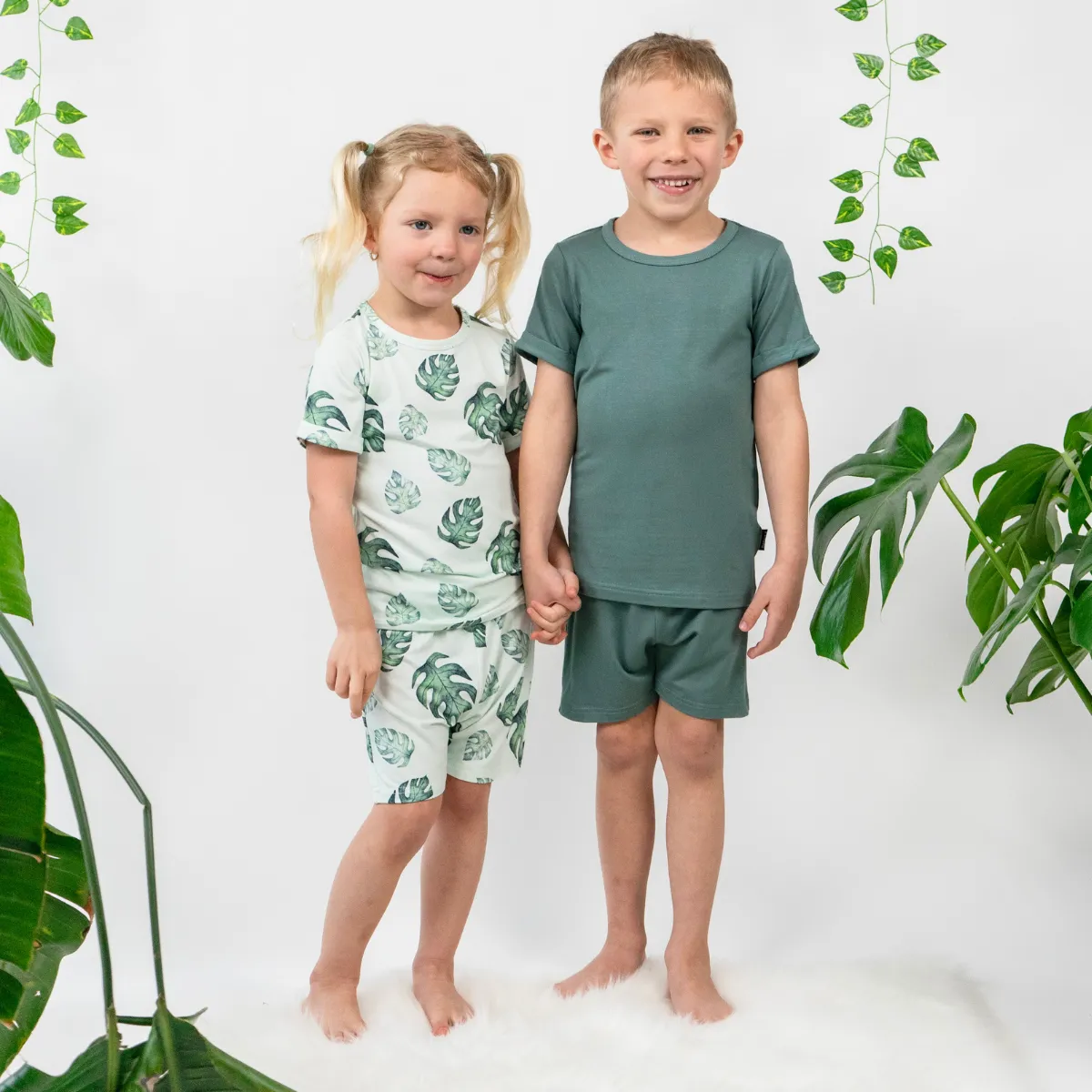 Summer PJ Set - Leafy Green