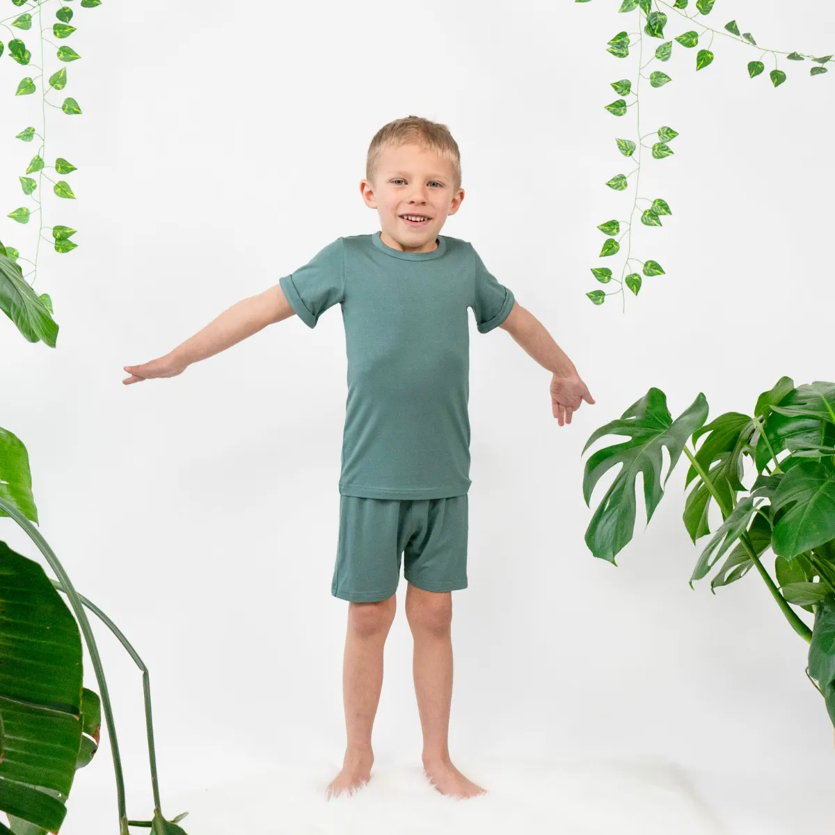 Summer PJ Set - Leafy Green