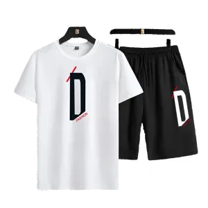 Summer sports Men's set of short-T-shirt new trendy comfortable slim fit