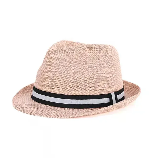 Summer Straw Hollow Breathable Trilby Hat