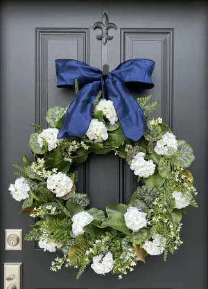 Summer White Geranium Wreath