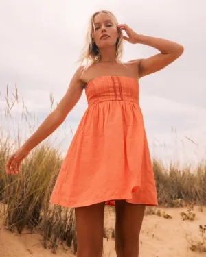 Summers End Mini Dress - Sweet Papaya