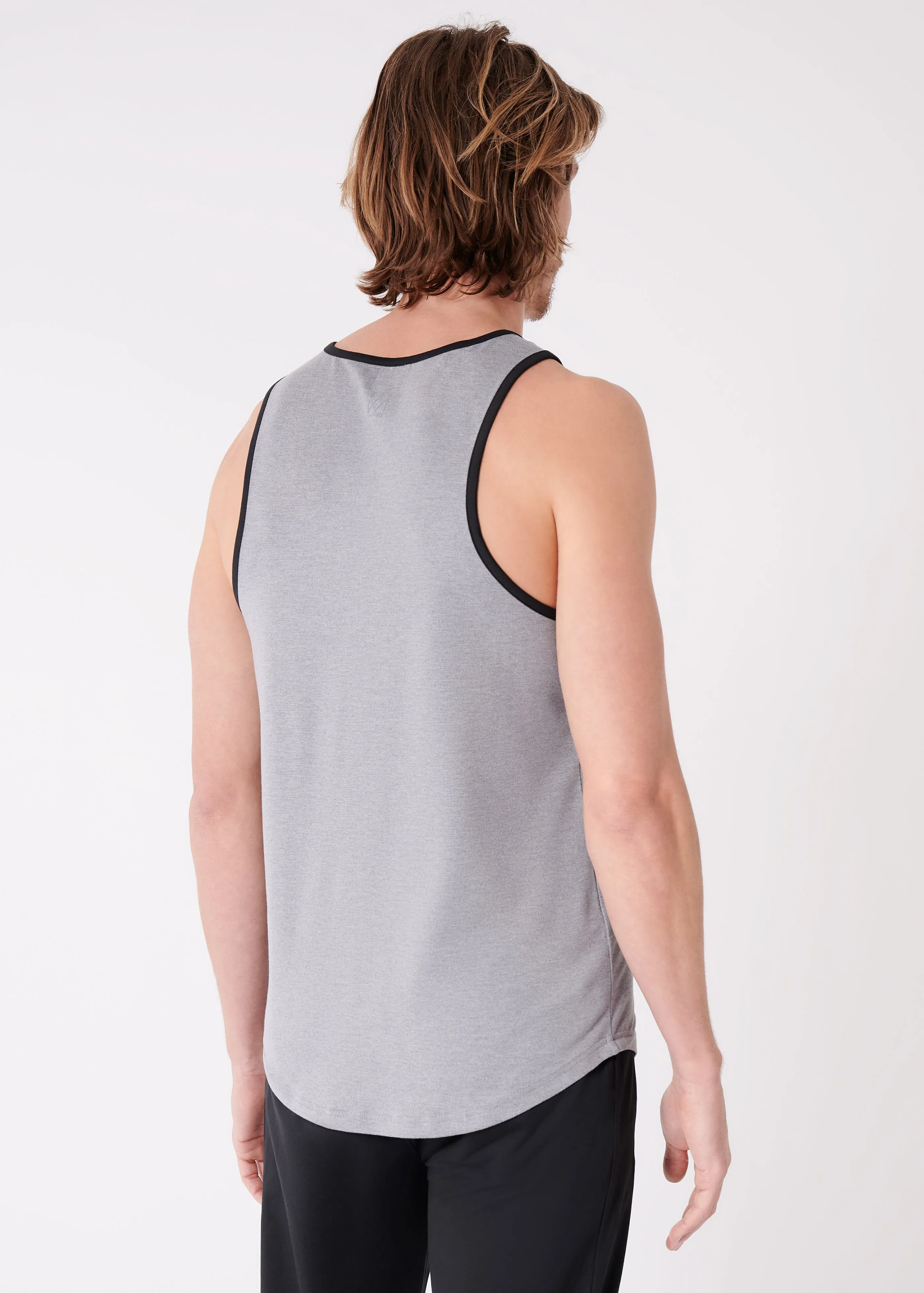 Summit Ringer Tank | Medium Heather Grey