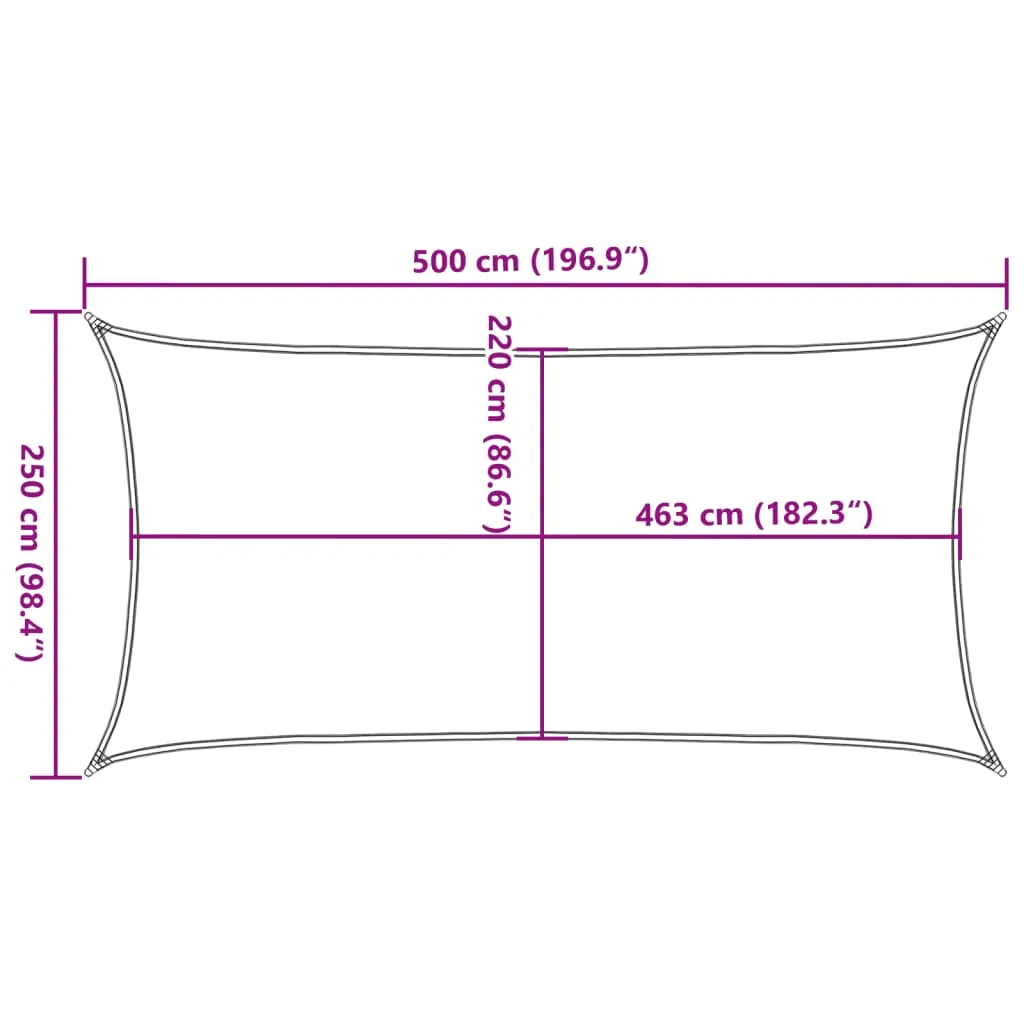 Sun Shade Sail Sand 5x2.5 m 100% Polyester Oxford